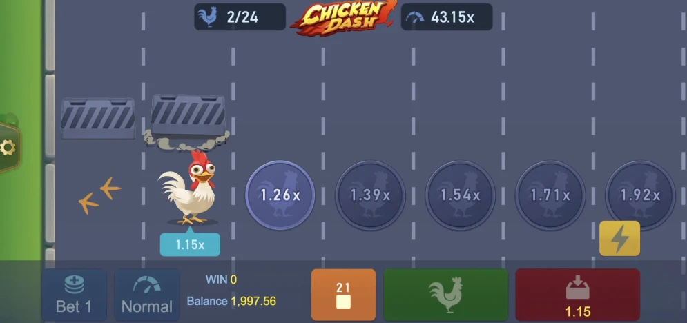 Chicken Dash gameplay